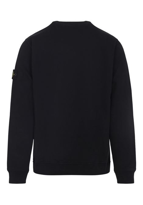 felpa brushed organic cotton fleece uomo black STONE ISLAND | K2S15 6100028 S0A20V0029